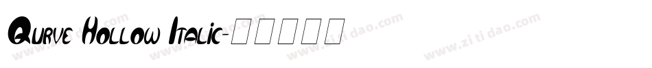 Qurve Hollow Italic字体转换